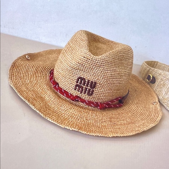 Miu Miu Accessories - Classic Miu Miu Sun Straw Hat